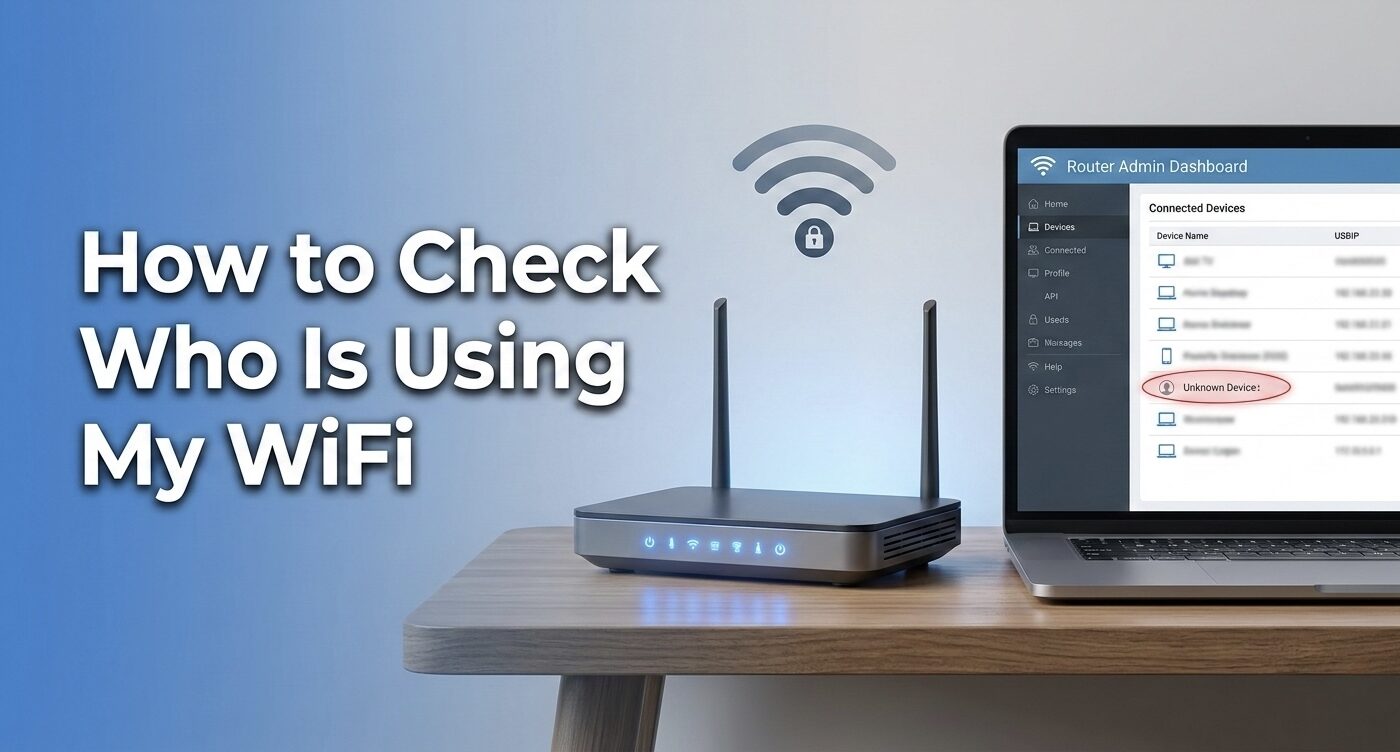 check who is connected to my wifi router dashboard showing unknown device connection