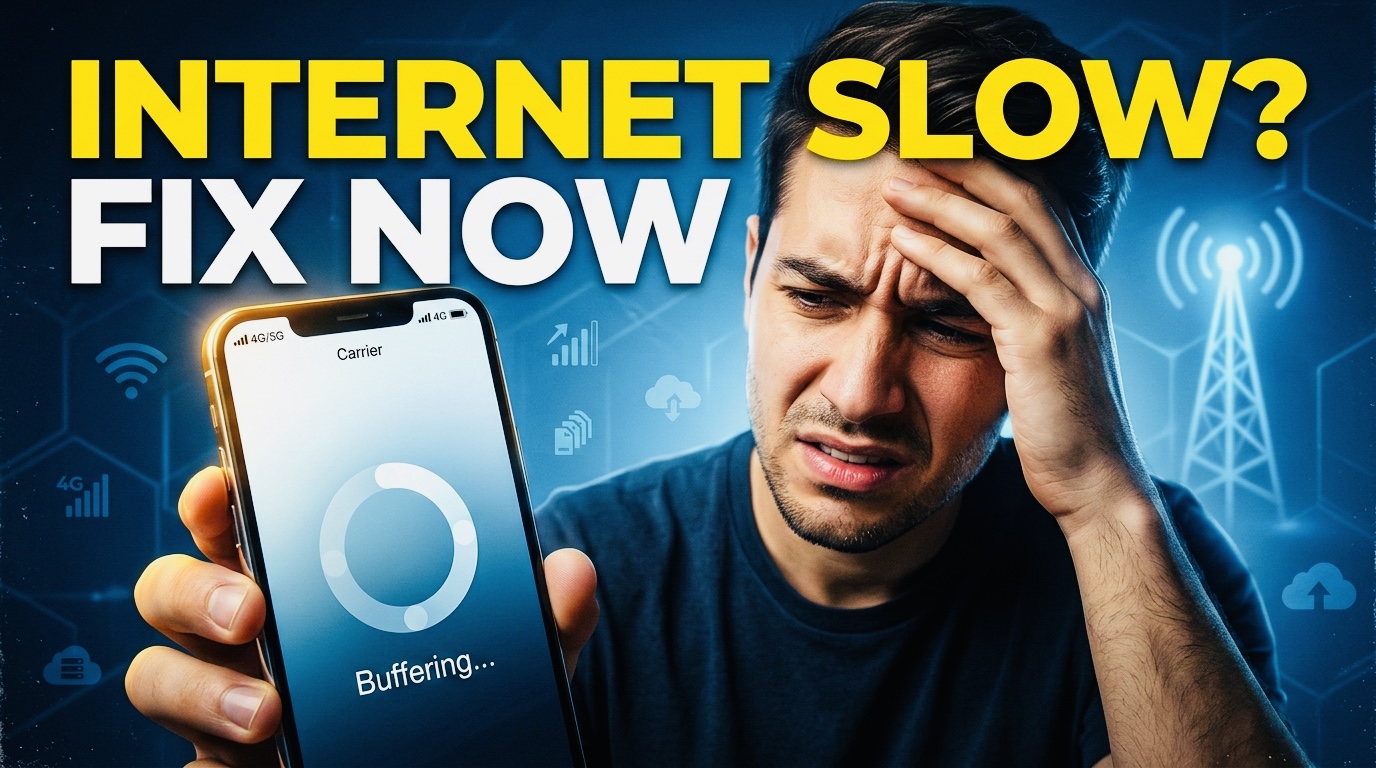 phone showing full signal but internet slow mobile data problem