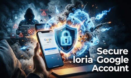How to secure Google account from hackers showing Google login with security shield and lock protection
