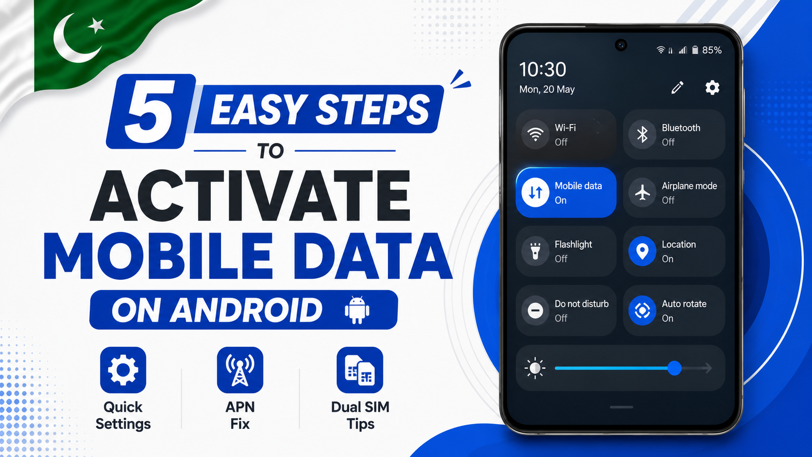 activate mobile data on Android phone complete guide Pakistan