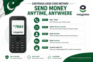 Easypaisa USSD code *786# to transfer money without internet Pakistan