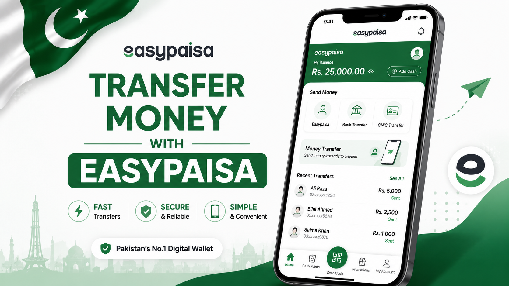 how to transfer money with Easypaisa in Pakistan complete guide