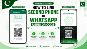 WhatsApp link second phone QR code scan companion mode steps Pakistan