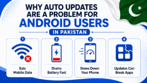 reasons to turn off auto update on Android Pakistan mobile data battery