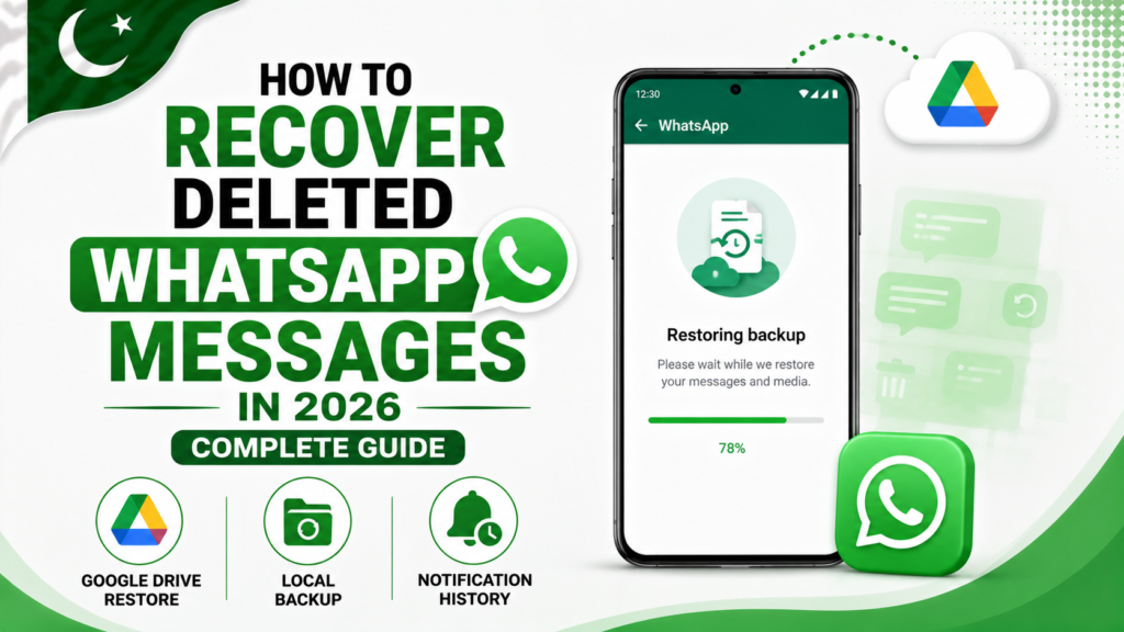 recover deleted WhatsApp messages 2026 complete guide Pakistan